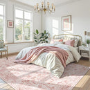 Deerly Pink Area Rugs 9x12 for Living Room Soft Non-Slip, Large Bedroom Rug Vintage Dining Room Rug Tribal Farmhouse Carpet for Dining Room Office Green by TinyTreasures Baby Boutique