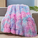 GONAAP Fuzzy Faux Fur Throw Blanket Purple Rainbow Super Soft Cozy Plush Fuzzy Shaggy Blanket for Couch Sofa Bed (Purple Rainbow, Throw(50"x60")) by CozyNest Decor