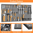 WALMANN Metal Pegboard Wall Tool Organizer Board with Pegboard Hooks, 24x48in Tools Organizer Pegboard for Garage, Workbench, Peg Boards, Tool Organizer Board with Hooks(Black) by GreenHaven Gardens