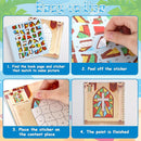 4Pcs Bible Paint by Sticker Books Sticker by Number Books Activity Book Stickers Puzzle Book Christian Craft Art Gift Set Party Favor with Jesus Bible Cross 32 Pictures by TinyTreasures Baby Boutique