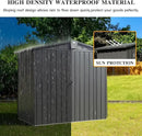 Domi Outdoor Storage Shed 6.5’ x 4.2’, Metal Garden Shed with Galvanized Steel Frame for Bike, Tools, Lawn Mowers, Outdoor Storage Cabinet with Lockable Door for Garden Lawn Patio (Dark Grey) by GreenHaven Gardens