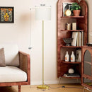 Ambimall 60'' Modern Floor Lamp with Shade, Tall Lamps for Living Room, Bedroom, Office, Dining Room, Beige Shade with Brushed Gold Pole(Without Bulb) by CozyNest Decor