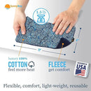 SunnyBay Small Microwave Heating Pad, Microwavable Versatile Cold/Heated Neck and Shoulder Wrap for Back Pain and More, Moist Heat Cotton-Fleece Pad with Flax Seed Filling, 6x11 in, Royal Flowers by CozyNest Decor