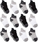 Zaples Baby Non Slip Grip Ankle Socks with Non Skid Soles for Infants Toddlers Kids Boys Girls by TinyTreasures Baby Boutique