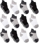 Zaples Baby Non Slip Grip Ankle Socks with Non Skid Soles for Infants Toddlers Kids Boys Girls by TinyTreasures Baby Boutique