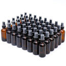 Amber Glass Small Spray Bottle 2 oz 48 Packs,Fine Mist Sprayer Small Clear Bottles,Refillable Containers mini spray bottles for Cleaning Solutions and Skin Care (Amber 48pcs) by GreenHaven Gardens