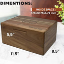 Wooden Box Gift for Couple - Personalized Keepsake Box Engraved Floral Heart, 5th Wedding Gift Couple, Acacia Wood Decorative Chest, Custom Memory Boxes, Surprise Love Message, 11.5 x 8.5 x 5.5 in by TinyTreasures Baby Boutique