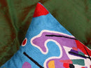 Lumbar Kandinsky Blue Abstract Pillow Cover Modern Throw Pillowcase Chair Cushion Contemporary Pillowsham Farmhouse Couch Hand Embroidered Wool Size 14x20 by CozyNest Decor