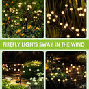 10 LED Solar Garden Lights, 6 Pack Solar Firefly Lights Outdoor Waterproof, Solar Crystal Ball Swaying Lights, Firefly Garden Lights Solar Outdoor (Warm White) by GreenHaven Gardens