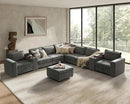 HULALA HOME Modular Sectional Sofa with USB Port and Console, 8 Seater Sofa with Storage Ottoman, Oversized L Shaped Couches for Living Room, FSC Certified, Grey by CozyNest Decor