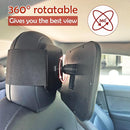 Funbliss Baby Car Mirror for Fixed Headrest, Compatible with Tesla Car Mirror for Baby and Other Models, 360° Rotation Clear & Wide View, Easy Install with Non-Slip Elastic Fixing by TinyTreasures Baby Boutique