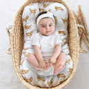 LifeTree Muslin Baby Lounger Cover, Newborn Slipcover Lounger Cover for Boys Girls Infant, Soft 70% Viscose from Bamboo and 30% Cotton, 1 Pack Cover Only, GoldenRetriever Pattern by TinyTreasures Baby Boutique