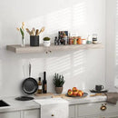 Floating Shelves - 10.3 Inch Deep Wall Shelf for Decor & Storage - Wall Mounted Display Shelving with Invisible Heavy-Duty Metal Bracket - 36" W x 10.3" D x 1.8" H - Set of 1 - Rustic Grey by CozyNest Decor