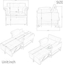 Pull Out Sofa Bed, Convertible Sleeper Chair Bed with Lumbar Pillow, 3-in-1 Sofa Chair with 3 Adjustable Backrest, Armchair Sleeper Small Couch for Small Spaces Living Room Black by CozyNest Decor