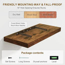 Fun Memories Floating Shelves, 8 Inch Deep Floating Shelves, Rustic Wood Fireplace Mantel 48 in Long, 48 x 8 Floating Wall Shelves for Living Room, Kitchen, Bedroom, Rustic Brown, 1 Pack by CozyNest Decor