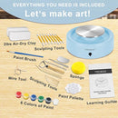 Mini Pottery Wheel Kit - 6" Pottery Wheel for Kids, Teens & Adults Beginners, 2 Lb Air Dry Clay & 18PCS Clay Tools Included, Crafts for Home DIY, Ceramic Work & Art Creatio by TinyTreasures Baby Boutique