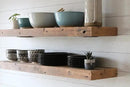 Urban Legacy Reclaimed Barn Joist Deep Floating Shelves | Deep Shelves with Low Profile Shelf Bracket with High Weight Capacity, Set of 2 (36" x 11" x 2.5", Natural) by CozyNest Decor