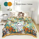 MSGKV Cotton Bed Blanket for Couch and Sofa Blankets for Living Room Bedroom Reversable Florals Throw 80"x90" Breathable Cozy Boho Blankets by CozyNest Decor