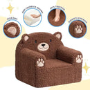 ALIMORDEN Animal Series Kid's Chair, Ultra-Soft Comfy Foam Filled Toddler Sofa Chair, Cute Animal-Shaped Design Toddler Couch, Lightweight Birthday for Boys & Girls (Brown Bear) by CozyNest Decor