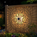 4 Pack Large Solar Fence Lights Metal Solar Powered Outdoor Wall Deck Step Lights Tree Theme Waterproof Fence Light for Garden Post Patio Backyard Yard Decor, Gardening Gifts for Women Mom Grandma by CozyNest Decor