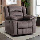 EBELLO Classic Power Recliner Chair, Oversized Electric Reclining Chair with Overstuffed Cushion and Back, Soft Fabric Adults Single Recliner Sofa for Living Room, Brown by CozyNest Decor