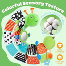 Baby Toys 6-12 Months Music Caterpillar Infant Toys Stuffed Animals 0-3-6 Months Tummy Time Teething Sensory Toys with Mirror Rattle&Pull String for Boys Girls Birthday Gifts|Grass Green,Leafy by TinyTreasures Baby Boutique