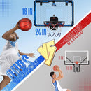 HopeRock Large Indoor Basketball Hoop for Kids Teens Adults, 24 X 16 Inch Over The Door Basketball Hoops with Electronic Scoreboard, Basketball Toys Birthday Gifts for Boys Girls by TinyTreasures Baby Boutique