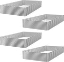 4 Pack 6x3FT Galvanized Raised Garden Bed Outdoor,Metal Garden Bed for Vegetables,Steel Raised Beds for Gardening,Above Ground Garden Box for Flower by GreenHaven Gardens