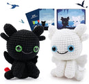 Dragon Crochet Kit for Beginners, 2PCS Black and White Dragon Crochet Animal Kit with Step-by-Step Video Tutorials, Crocheting Kits, Crochet Starter Kit for Kid and Adult, Stuffed Animal Knitting Kits by TinyTreasures Baby Boutique