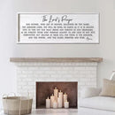 Our Father Prayer Bible Verse Framed Wall Art, 40''×15'' Rustic Religious Christian Lords Prayer Sign for God Jesus Christ Prayer, Horizontal Holy Inspirational Catholic Scripture Decor by CozyNest Decor