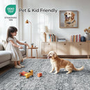 Lofus 8x10 Area Rug for Living Room,Grey Washable Large Rugs with Non-Slip Backing,Soft Neutral Carpets for Bedroom Dining Room Home Office Indoor Nursery by TinyTreasures Baby Boutique