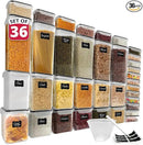 Reli. Airtight Food Storage Containers with Lids (36 Sets) | Kitchen Organizers and Storage Pantry Organizers | BPA Free Plastic Food Containers | Ultra Variety Pack w/Measuring Cup, 42 Labels, Pen by CozyNest Decor