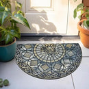 CHICHIC Entrance Door Mat Large 18 x 30 Inch Entry Way Doormat Front Door Rugs Outdoors Heavy Duty Welcome Mat Non Slip Rubber Back Low Profile for Garage, Patio, High Traffic Area, Blue by CozyNest Decor
