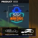 Man Cave Neon Sign, Gentleman Neon Signs for Wall Decor, Dimmable Acrylic Neon Lights for Man Cave Gamer Room Bedroom Bar Pub Party Decorations by CozyNest Decor