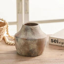 Mitt&Ditt Ceramic Flower Vase, 5.3 inch Pottery Farmhouse Rustic Vase, Handcrafted Weathered Vases, Small Flower Terracotta Vases for Home Decor, Living Room, Table, Shelf, Mantel, Neutral by CozyNest Decor