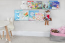 Rebecca Luxurious Acrylic Floating Shelves for Wall - 2 Pack of 24" x 2" x 4" - 5mm Thick Clear Book Shelf for Bathroom, Bedroom, Nursery, Kids Room with Easy Installation Hardware – Cute Bookshelf by TinyTreasures Baby Boutique