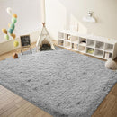 6x9 Area Rug for Living Room: Fluffy Shag Soft Washable Rugs Large Fuzzy Plush Indoor Carpet for Bedroom Nursery Playroom Kids Girls Boys Room (Grey, 6'x9') by TinyTreasures Baby Boutique