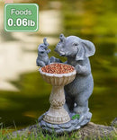 Garden Elephant Statues for Bird Bath: Outdoor Sculptures for Lawn Patio Yard Balcony Porch - Unique Gifts for Mother Grandma by CozyNest Decor