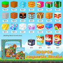 Magnetic Blocks Building Games Kids Toys for 3 4 5 6 7 8 9 10 11 12 13 Year Old Boys Girls, Magnetic Cubes Montessori Sensory Toys for Ages 3+ Travel Party Christmas Birthday Gifts by TinyTreasures Baby Boutique