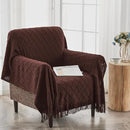 inhand Knitted Throw Blankets for Couch and Bed, Soft Cozy Knit Blanket with Tassel, Diamond Brown Lightweight Decorative Blankets and Throws, Farmhouse Warm Woven Blanket for Men and Women, 60"x80" by CozyNest Decor