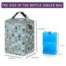 Breastmilk Cooler Bag with Ice Pack Fits 4 Baby Bottles Up to 9 Ounce Insulated Baby Bottle Bag Breast Milk Cooler on The Go with Strap Baby Bottle Cooler Bag for Nursing Mom Daycare or Travel by TinyTreasures Baby Boutique