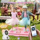 Rechargeable Dance Mat Toys for Girls, Light Up Dance Pad with Wireless Bluetooth, Xmas B-Day Gifts for 3 4 5 6 7 8 9 10 11 12 Years Old Kids (Pink) by TinyTreasures Baby Boutique