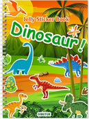 Reusable Sticker Book for Kids 1-3, Jelly Sticker Books for Toddlers 2-4 Years, Dinosaur Stickers for Kids, Toddler Travel Essentials Toys Plane Activities (Dinosaur) by TinyTreasures Baby Boutique