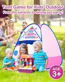 Kids Play Tent, Pop Up Play Tent Dessert Theme with Complete Toy Set, Play Toys Play Set for Kids Indoor Outdoor Pretend Play by TinyTreasures Baby Boutique
