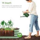 Best Choice Products 8x2x1ft Outdoor Metal Raised Garden Bed, Oval Deep Root Planter Box for Vegetables, Flowers, Herbs, and Succulents w/ 108 Gallon Capacity - Sage Green by GreenHaven Gardens