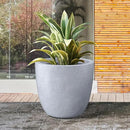 Kante 18 Inch Dia Round Concrete Planter, Indoor Outdoor Large Plant Pot with Drainage Hole and Rubber Plug for Home Patio Garden, Slate Gray by GreenHaven Gardens