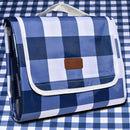 80"x80" Extra Large Waterproof Outdoor Mat - Sandproof Foldable Picnic Blanket for Family Camping, Backyard, Beach Parties - Heavy Duty & Easy Storage (Blue&White) by TinyTreasures Baby Boutique