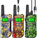Walkie Talkies for Kids Rechargeable,Toys for Boys and Girls Ages 3-12, 3 Pack Long Range 2-Way Radios, Birthday Gifts,Christmas Stockings, Outdoor Play, Family Games, Hiking Camping Gear by TinyTreasures Baby Boutique