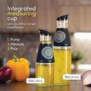 Olive Oil Dispenser Bottle with Pump - Oil Dispenser for Kitchen, Glass Oil and Vinegar Dispenser Set, Measured Cruet for Cooking - Ideal Oil Bottles for Kitchen Gadgets & Gifts, 2 Pack by CozyNest Decor