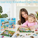 4 Packs Puzzles for Kids Ages 4-6, Wooden Animals Jigsaw Puzzles for Toddlers Ages 2-4, Preschool Educational Puzzles Boards Toys Gifts for 3 4 5 6 Boys Girls by TinyTreasures Baby Boutique